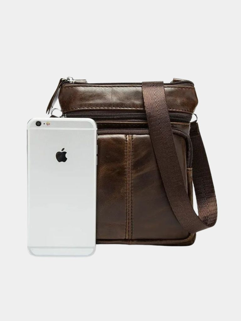 Crossbody Leather Shoulder Bag - Cross & Crown