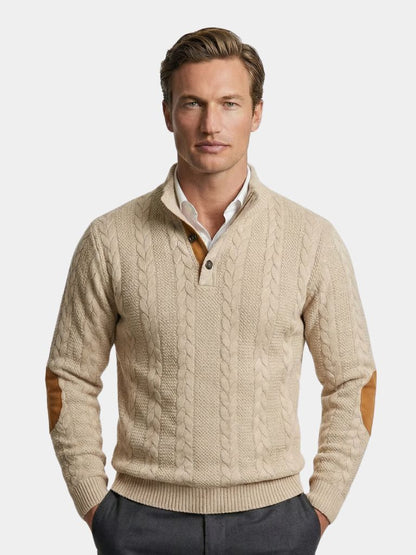Timberline Long Collar Knit Sweater - Cross & Crown