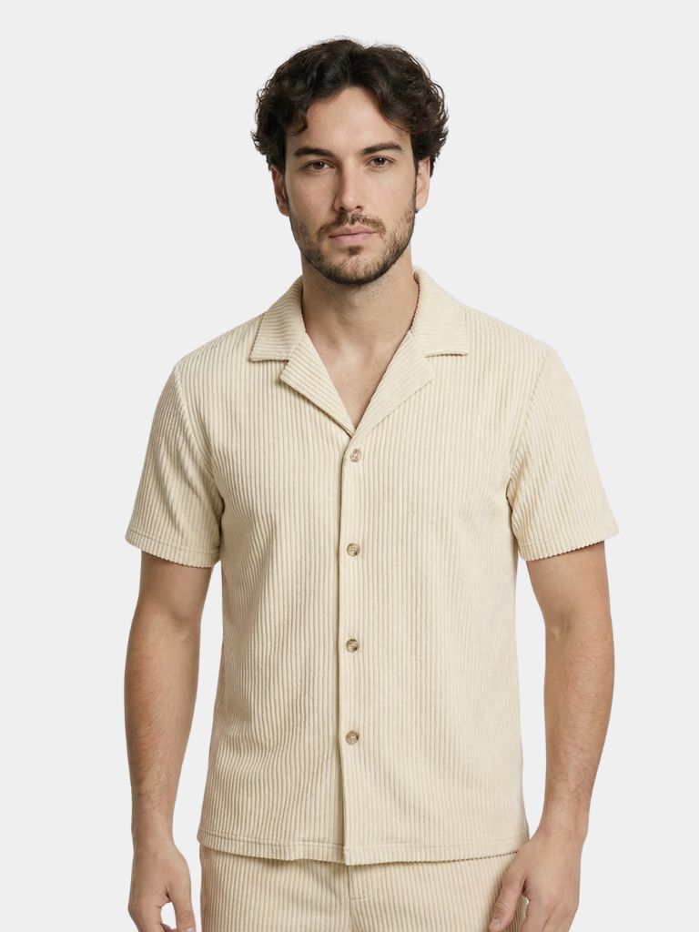 Minimalist Corduroy Set Shorts and Shirt - Cross & Crown