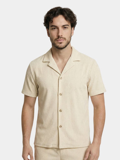 Minimalist Corduroy Set Shorts and Shirt - Cross & Crown