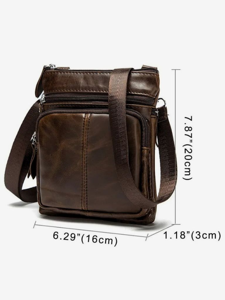 Crossbody Leather Shoulder Bag - Cross & Crown