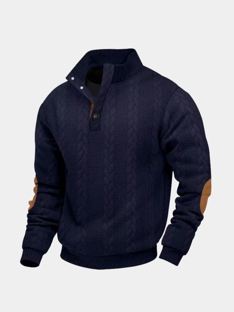 Timberline Long Collar Knit Sweater - Cross & Crown