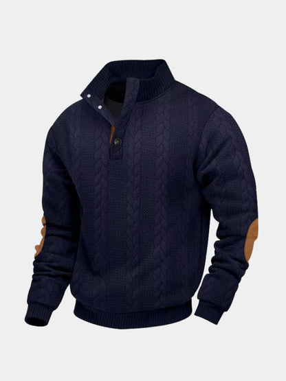 Timberline Long Collar Knit Sweater - Cross & Crown