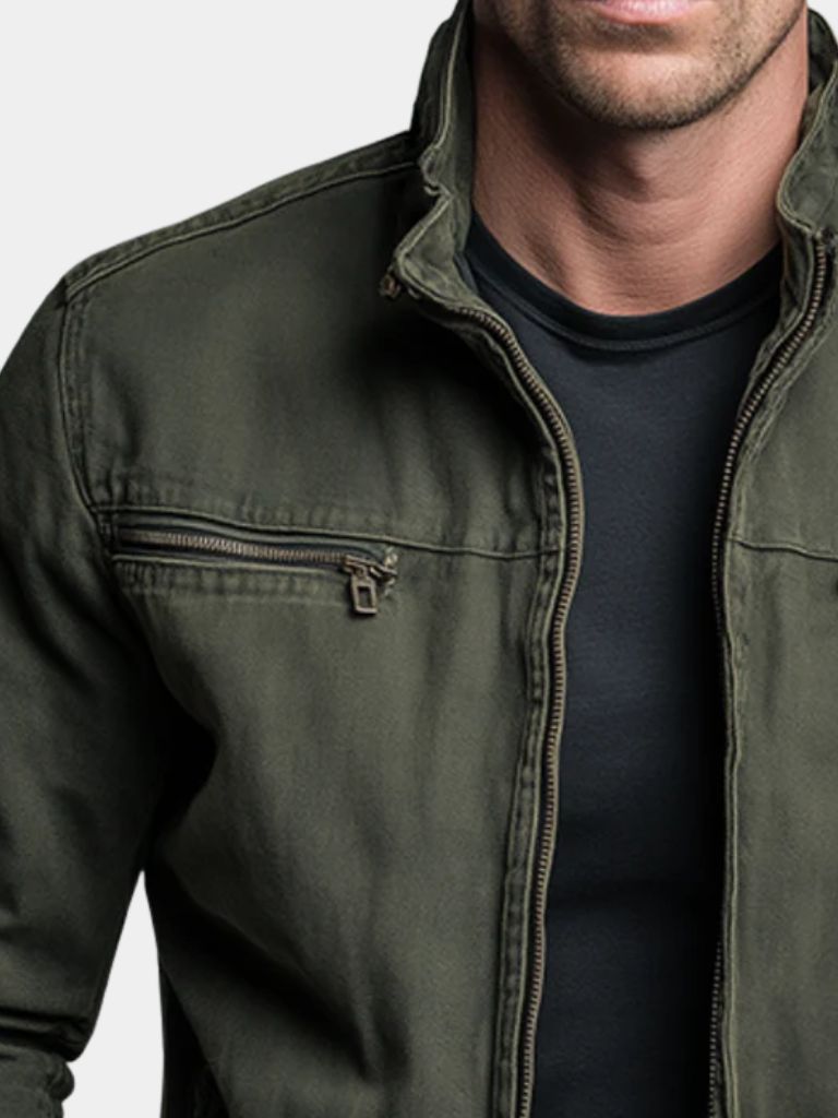 Valmont Vintage Olive Field Jacket - Cross & Crown