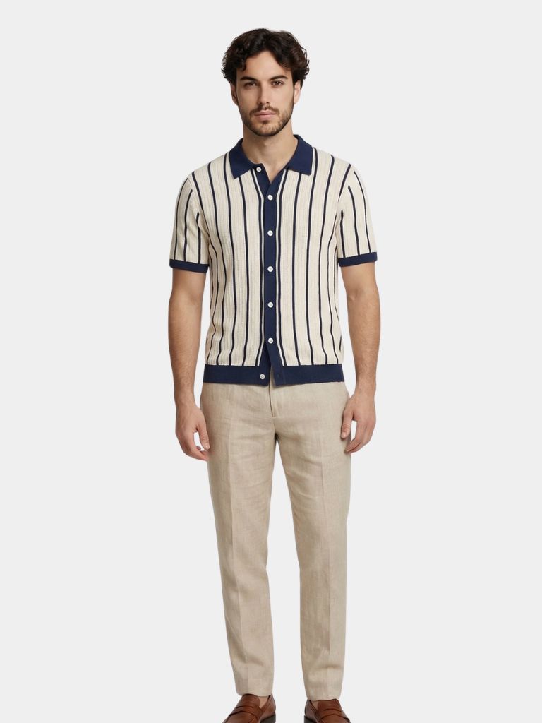 Atlantic Frame Knit Polo – Cross & Crown
