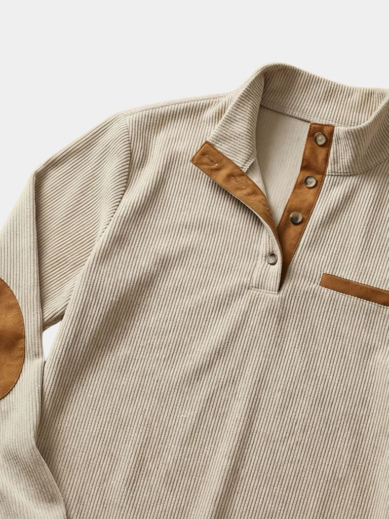 Monaco Casual Henley Pullover - Cross & Crown