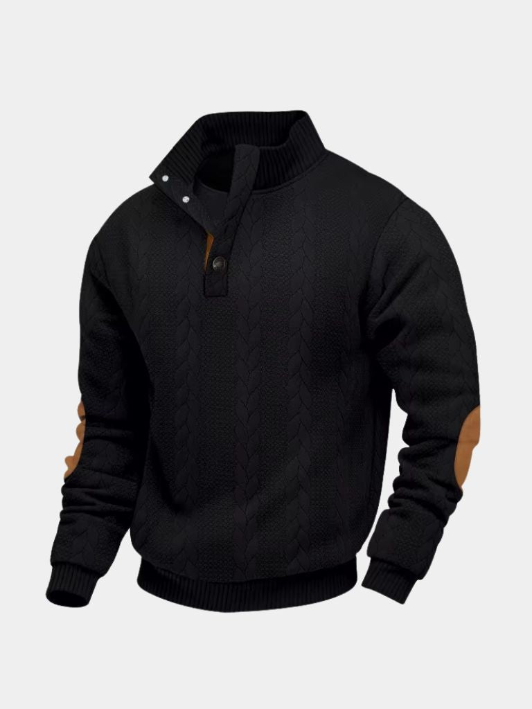 Timberline Long Collar Knit Sweater - Cross & Crown