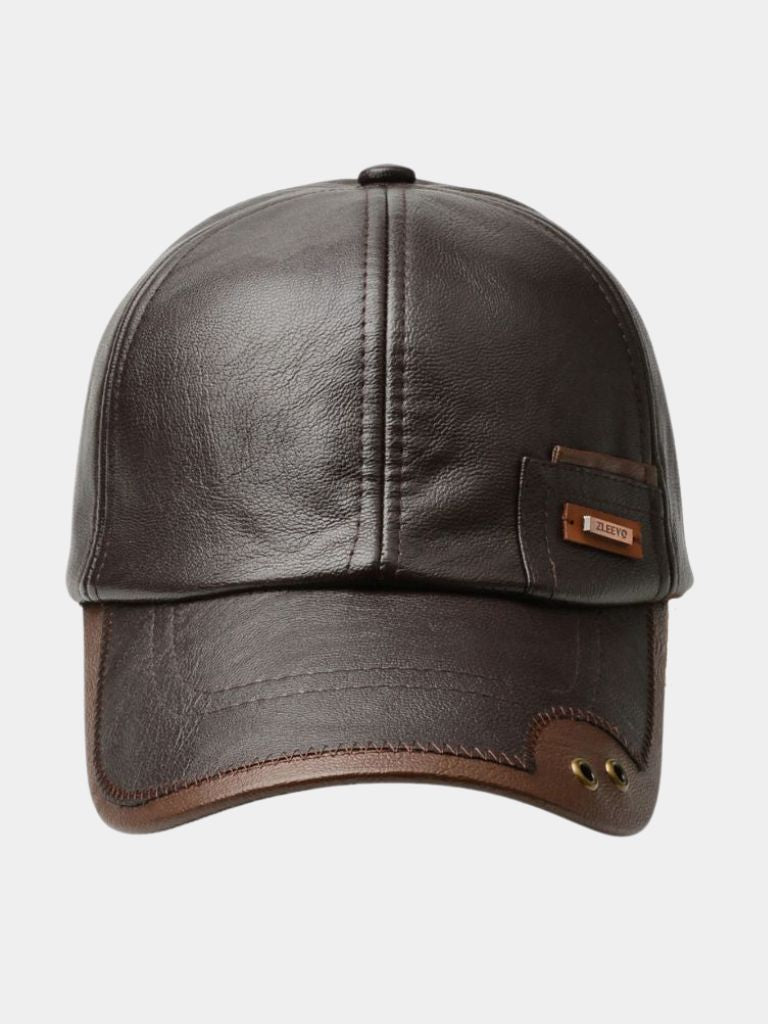 Rustic Crown Leather Cap  - Cross & Crown