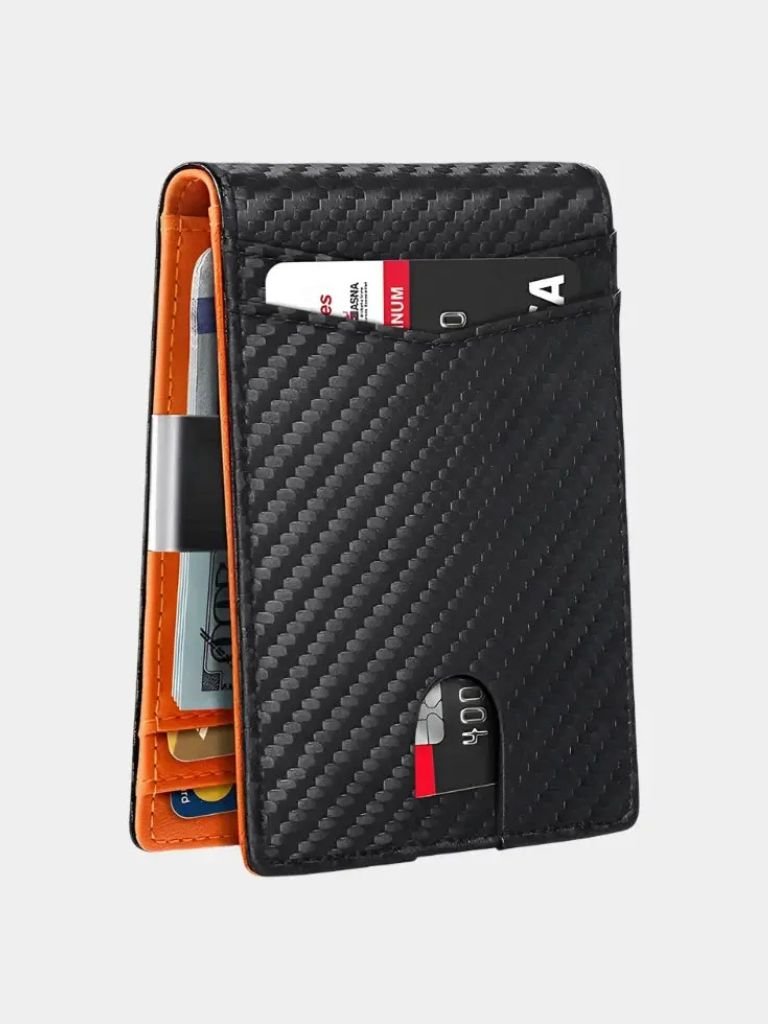 Carbon Fiber Anti RFID Minimalist Wallet - Cross & Crown