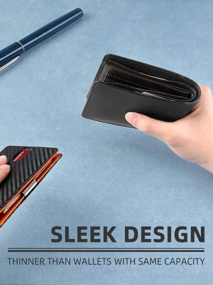Carbon Fiber Anti RFID Minimalist Wallet - Cross & Crown