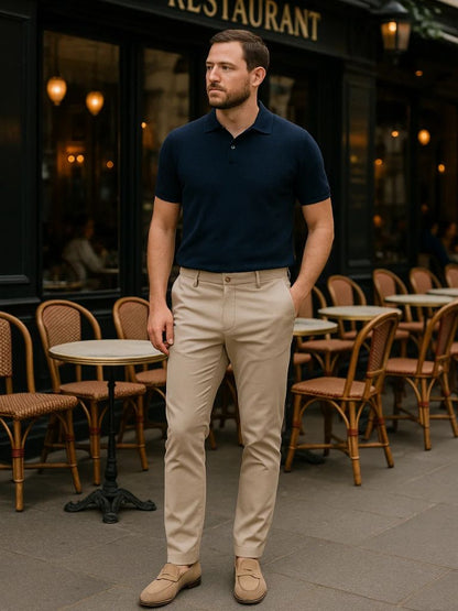 Casual Slim Fit Trousers - Cross & Crown