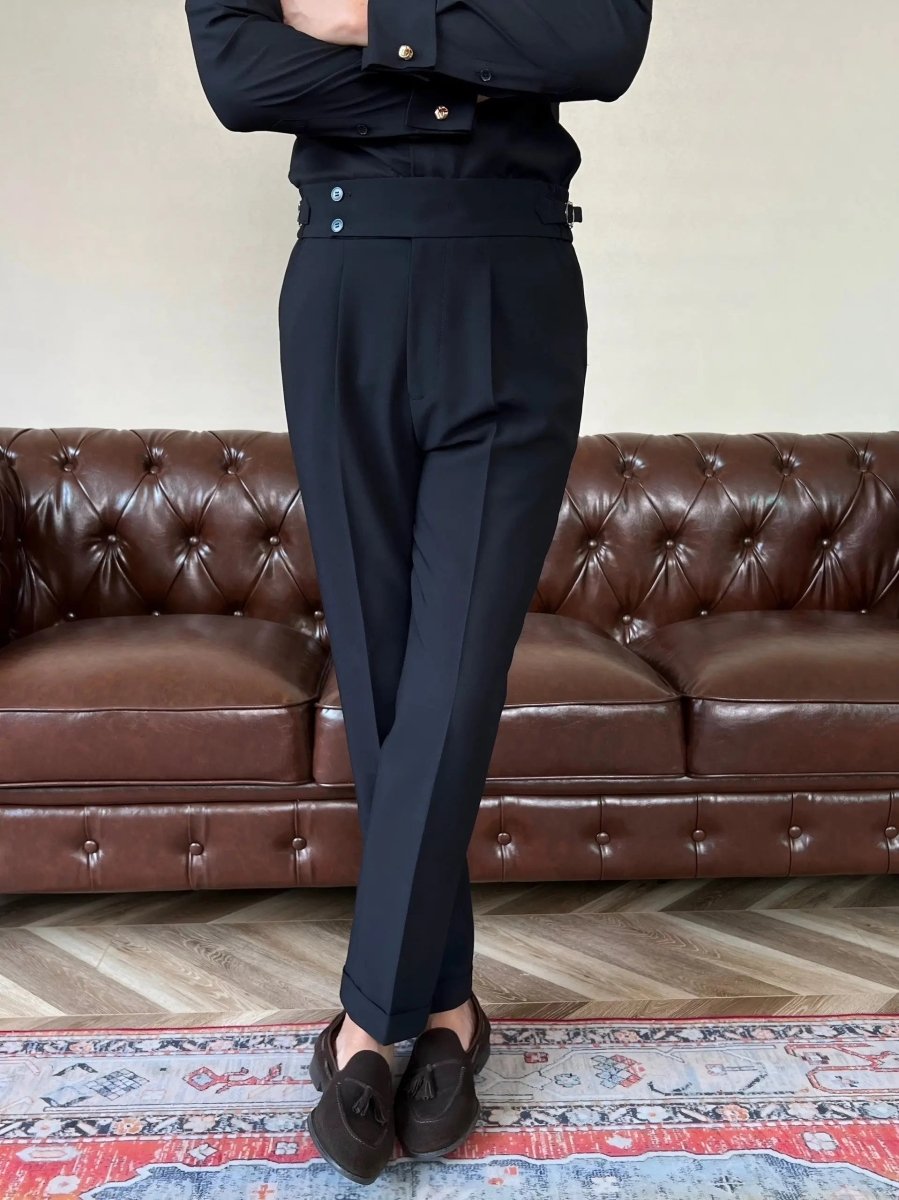 Classic Italy Sidetab Elastic Trousers - Cross & Crown