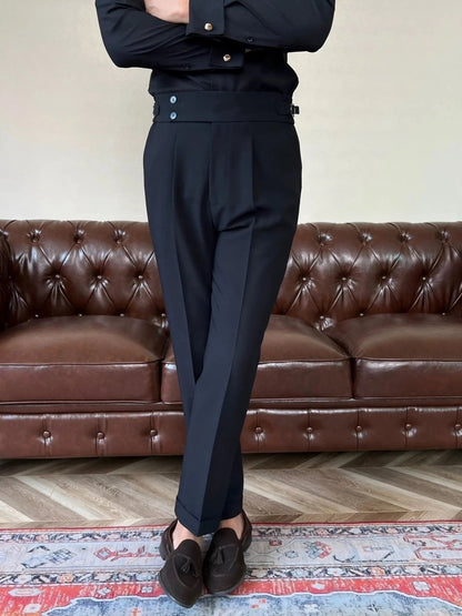 Classic Italy Sidetab Elastic Trousers - Cross & Crown