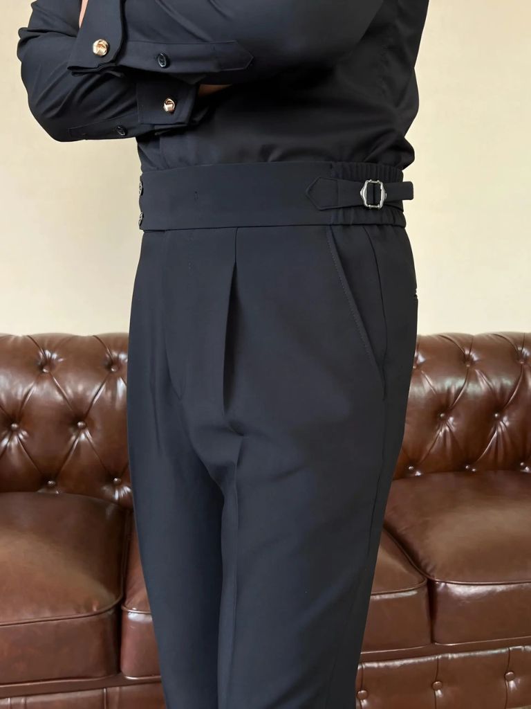 Classic Italy Sidetab Elastic Trousers - Cross & Crown