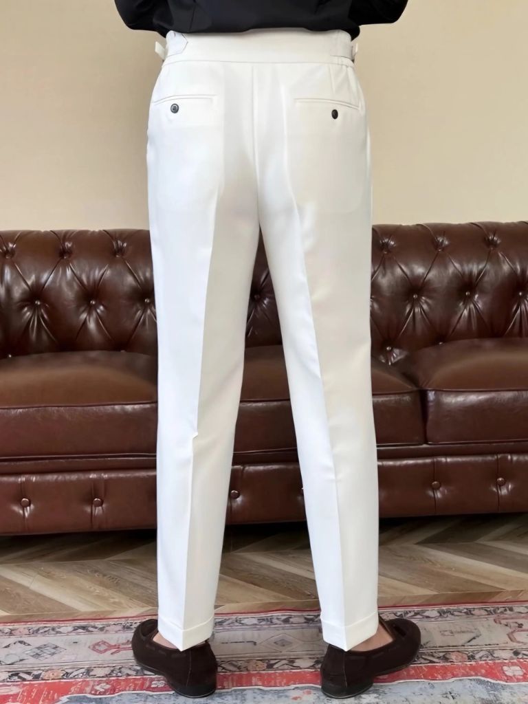 Classic Italy Sidetab Elastic Trousers - Cross & Crown