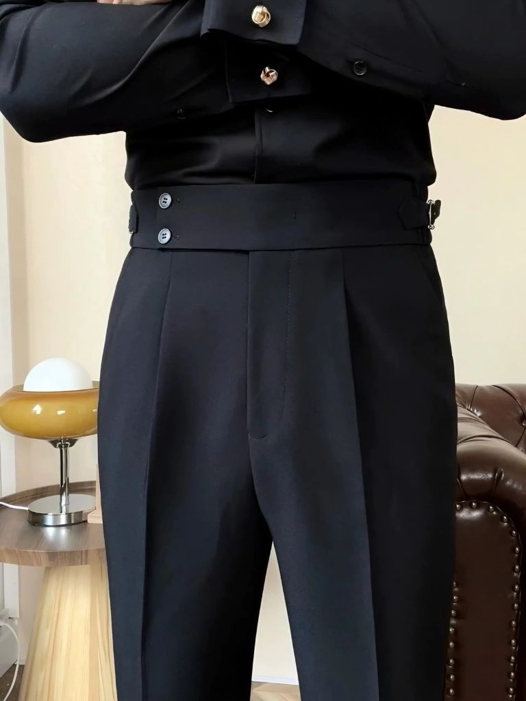 Classic Italy Sidetab Elastic Trousers - Cross & Crown