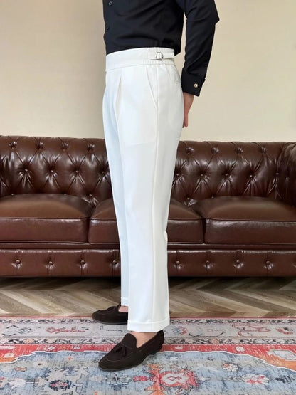 Classic Italy Sidetab Elastic Trousers - Cross & Crown