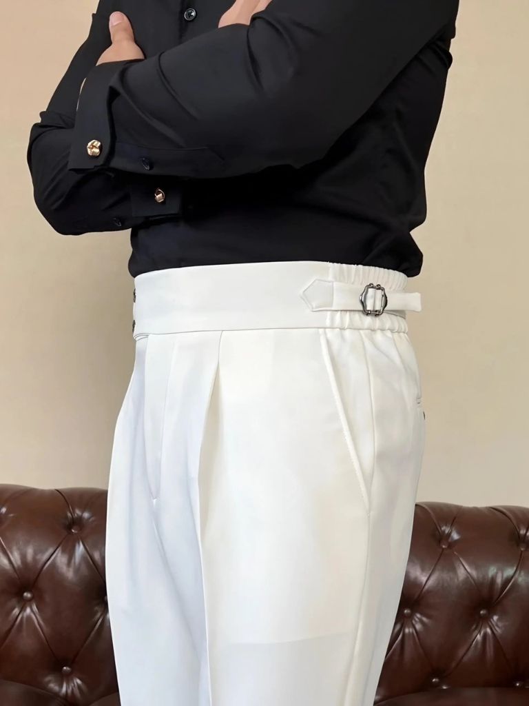 Classic Italy Sidetab Elastic Trousers - Cross & Crown