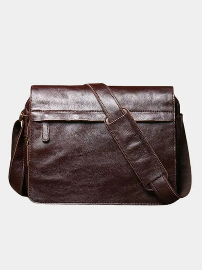 Classic Messenger Leather Bag - Cross & Crown
