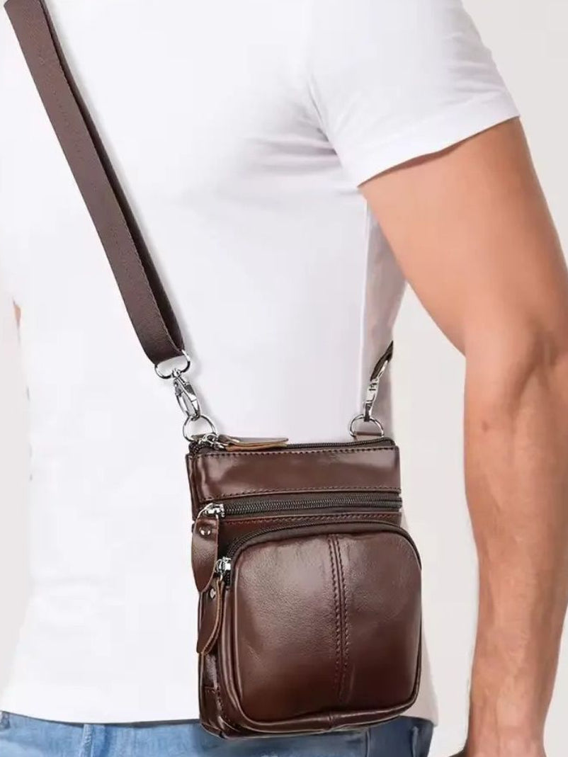 Crossbody Leather Shoulder Bag - Cross & Crown