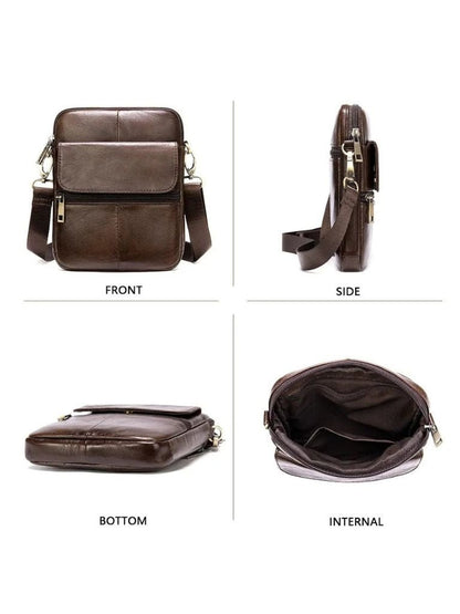 Essential Leather Shoulder Bag - Cross & Crown