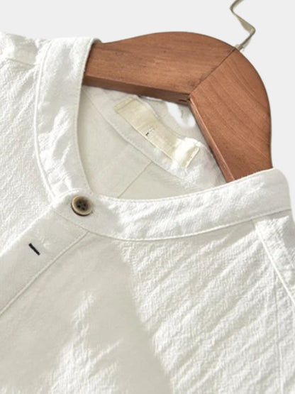 Essential Short Sleeve Linen Shirt - Cross & Crown