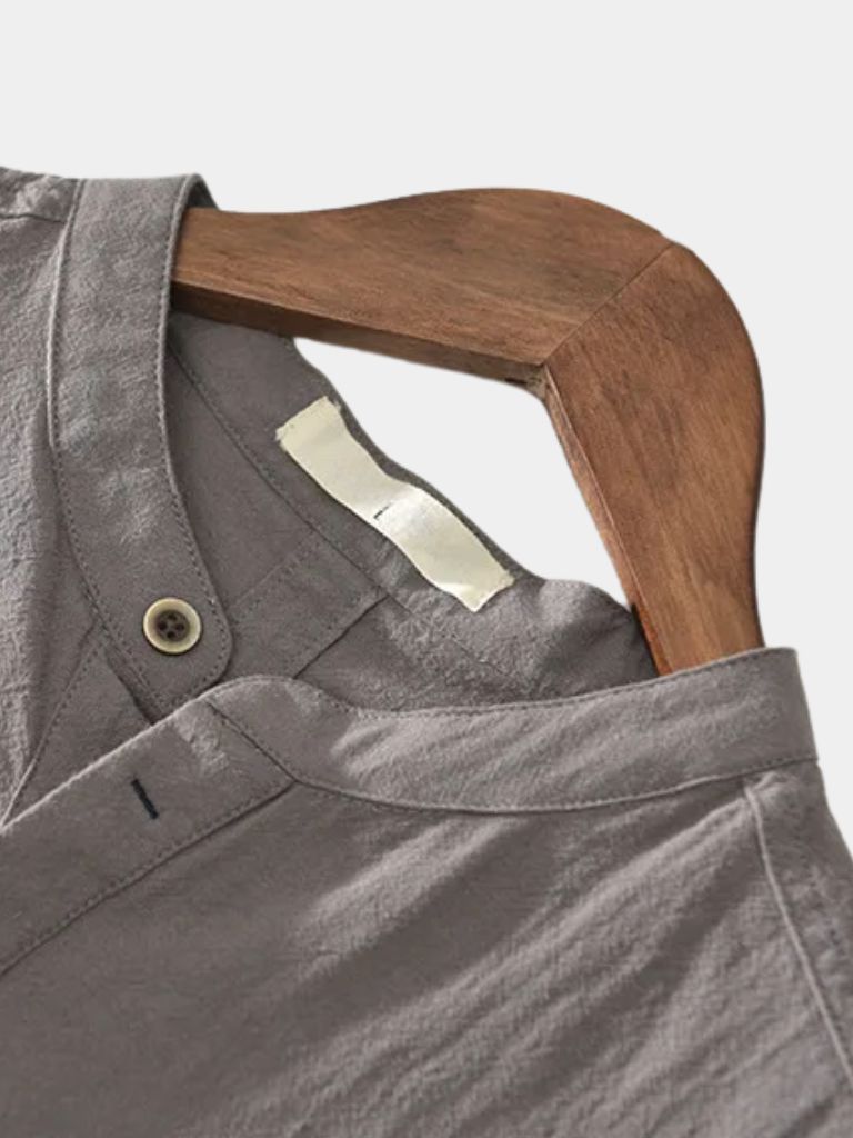 Essential Short Sleeve Linen Shirt - Cross & Crown