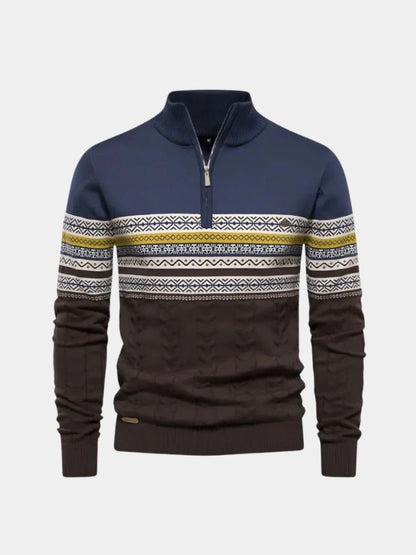 Half Zip Knit Pullover Sweater - Cross & Crown