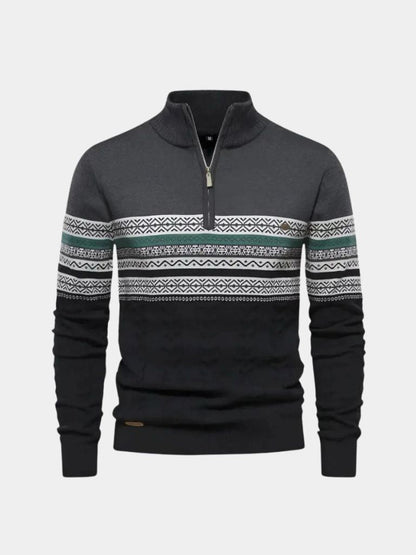 Half Zip Knit Pullover Sweater - Cross & Crown
