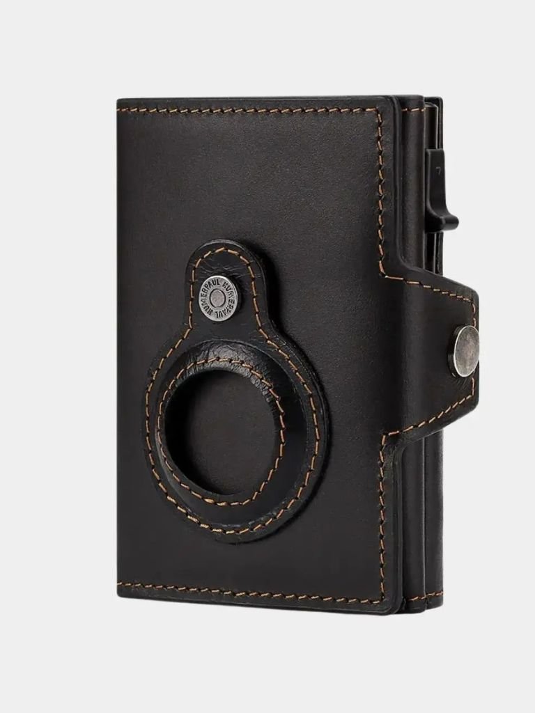 Leather Magnet Wallet Anti-Scam - Cross & Crown
