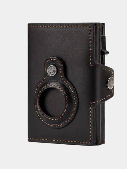 Leather Magnet Wallet Anti-Scam - Cross & Crown