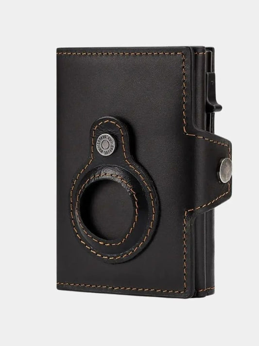 Leather Magnet Wallet Anti-Scam - Cross & Crown