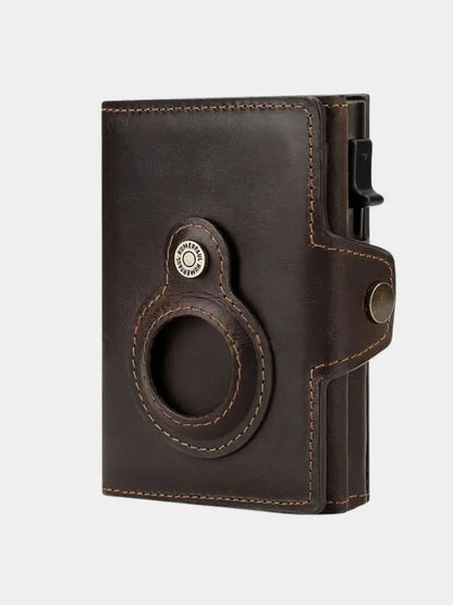 Leather Magnet Wallet Anti-Scam - Cross & Crown