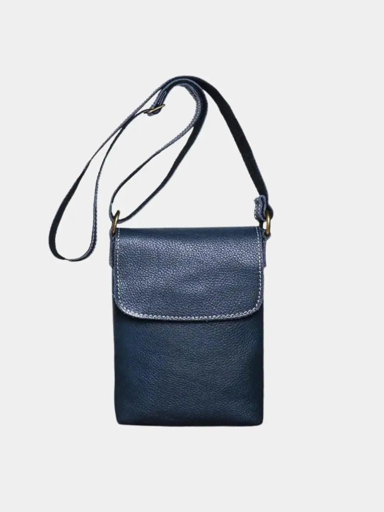 Men's Mini Leather Shoulder Bag - Cross & Crown