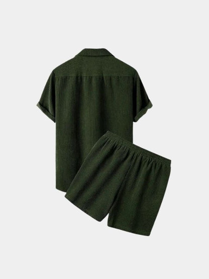 Summer Corduroy Set Shorts and Shirt - Cross & Crown