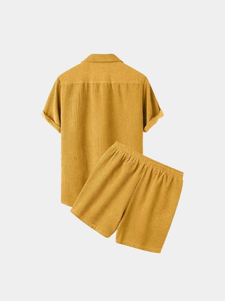 Summer Corduroy Set Shorts and Shirt - Cross & Crown