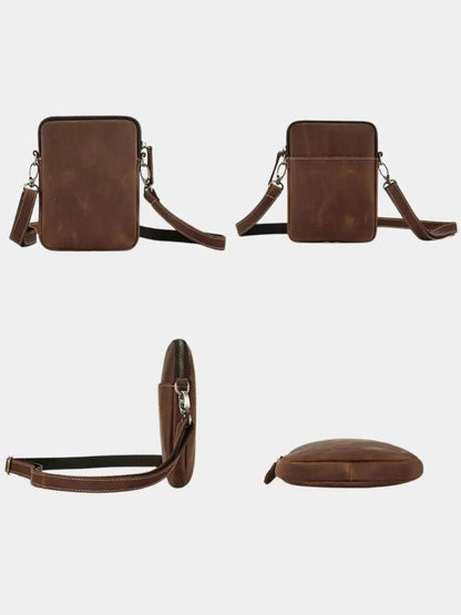 Minimalist Crossbody Leather Bag - Cross & Crown