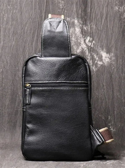 Minimalist Leather Shoulder Bag - Cross & Crown