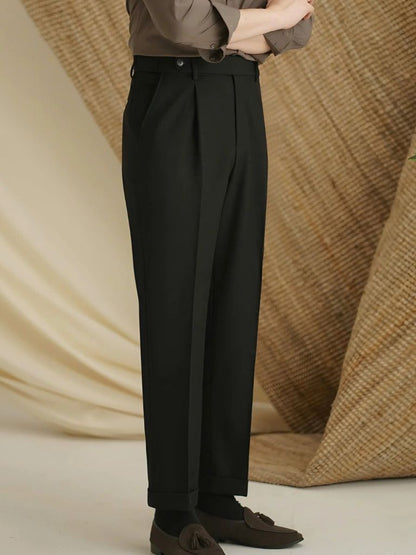 Premium Classic Elastic Trousers - Cross & Crown