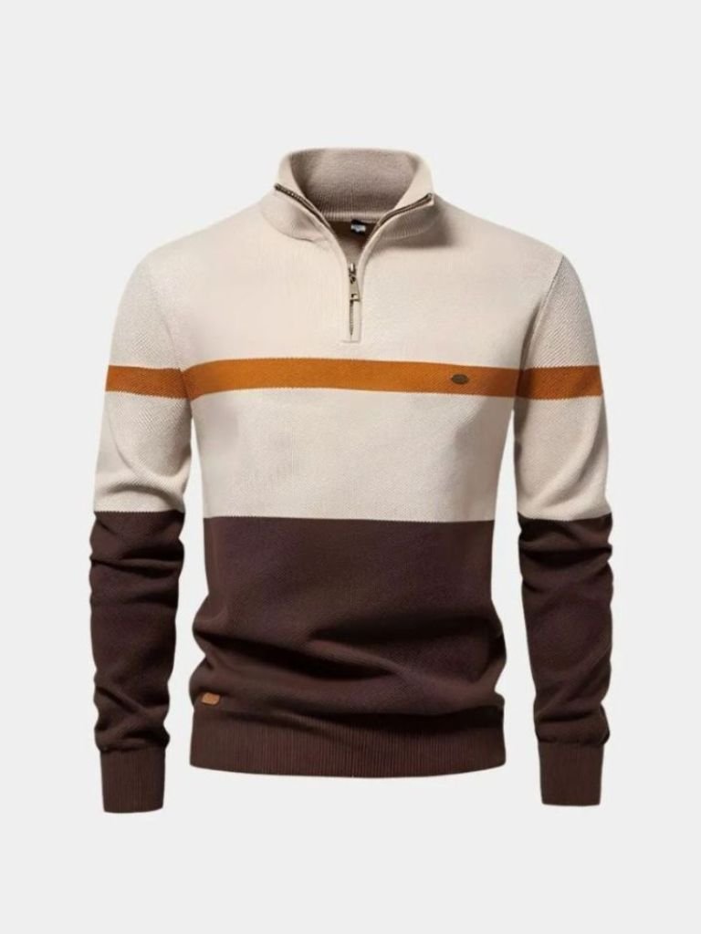 Quarter-Zip Jumper Sweater - Cross & Crown
