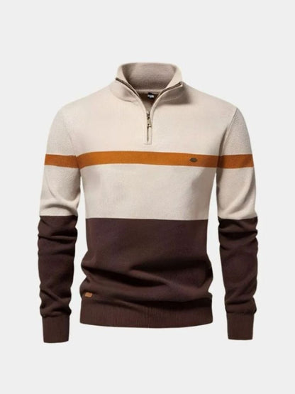 Quarter-Zip Jumper Sweater - Cross & Crown