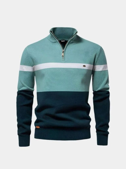 Quarter-Zip Jumper Sweater - Cross & Crown