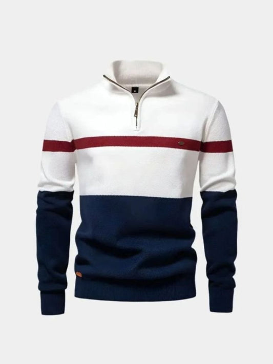 Quarter-Zip Jumper Sweater - Cross & Crown