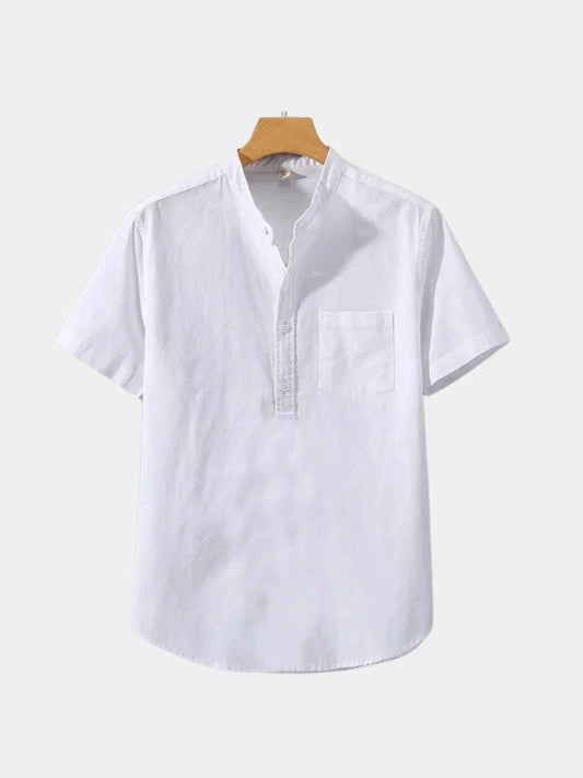 White Wellspring Linen T-Shirt – Cross & Crown