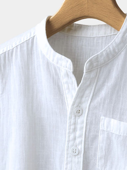 White Wellspring Linen T-Shirt – Cross & Crown